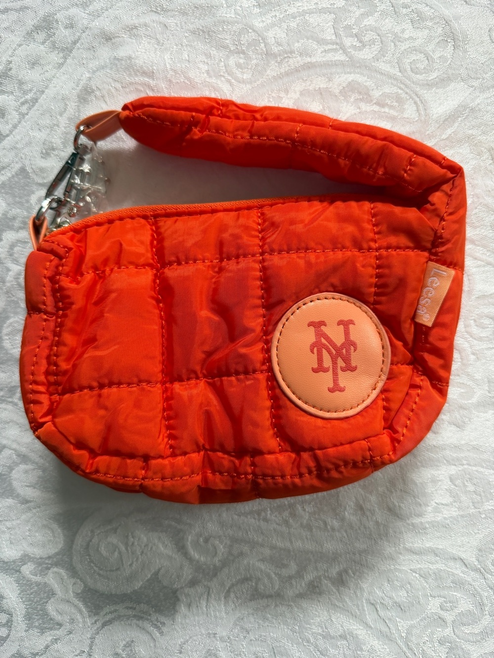 New York Mets Quilted Orange Wristlet/Purse